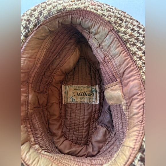 Brown Houndstooth Fedora Hat - Picture 5 of 5